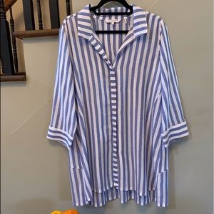 Foxcroft NYC Oversized Boyfriend Shirt